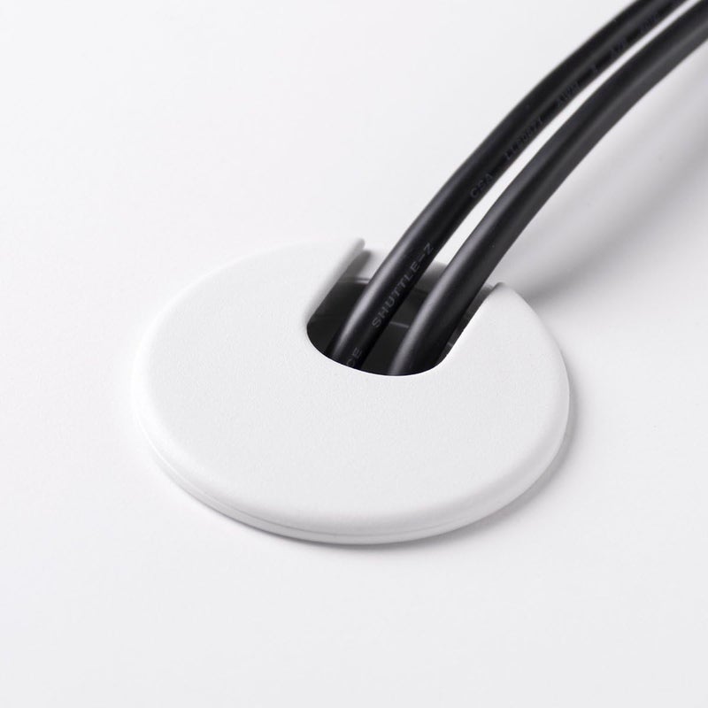 Petutu 10 Pack 2 Inch White Desk Grommet for Wires Cords-Plastic - Image 2